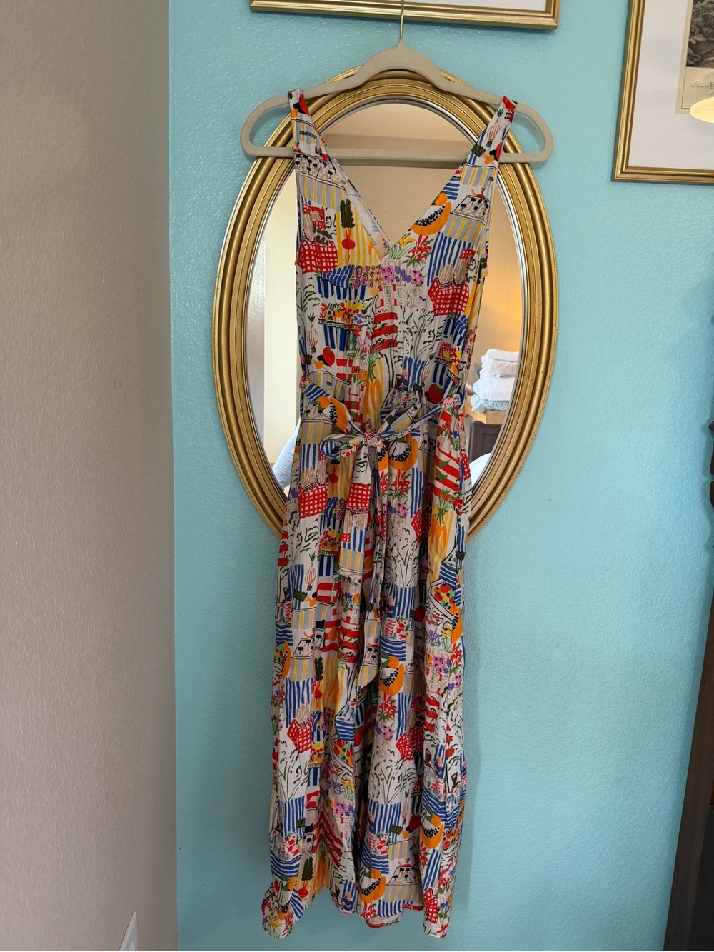 FRNCH Achouak Marche Blanc Midi Dress In Yellow